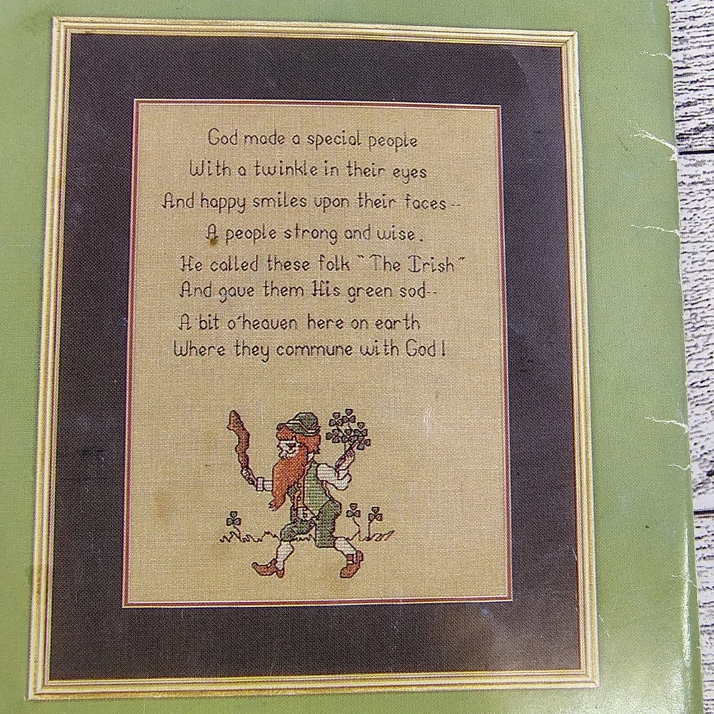 Kount on Kappie It's All Irish 1983 Vintage Cross-Stitch Pattern Book 26 Project